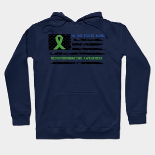 No One Fights Alone Neurofibromatosis Awareness Hoodie